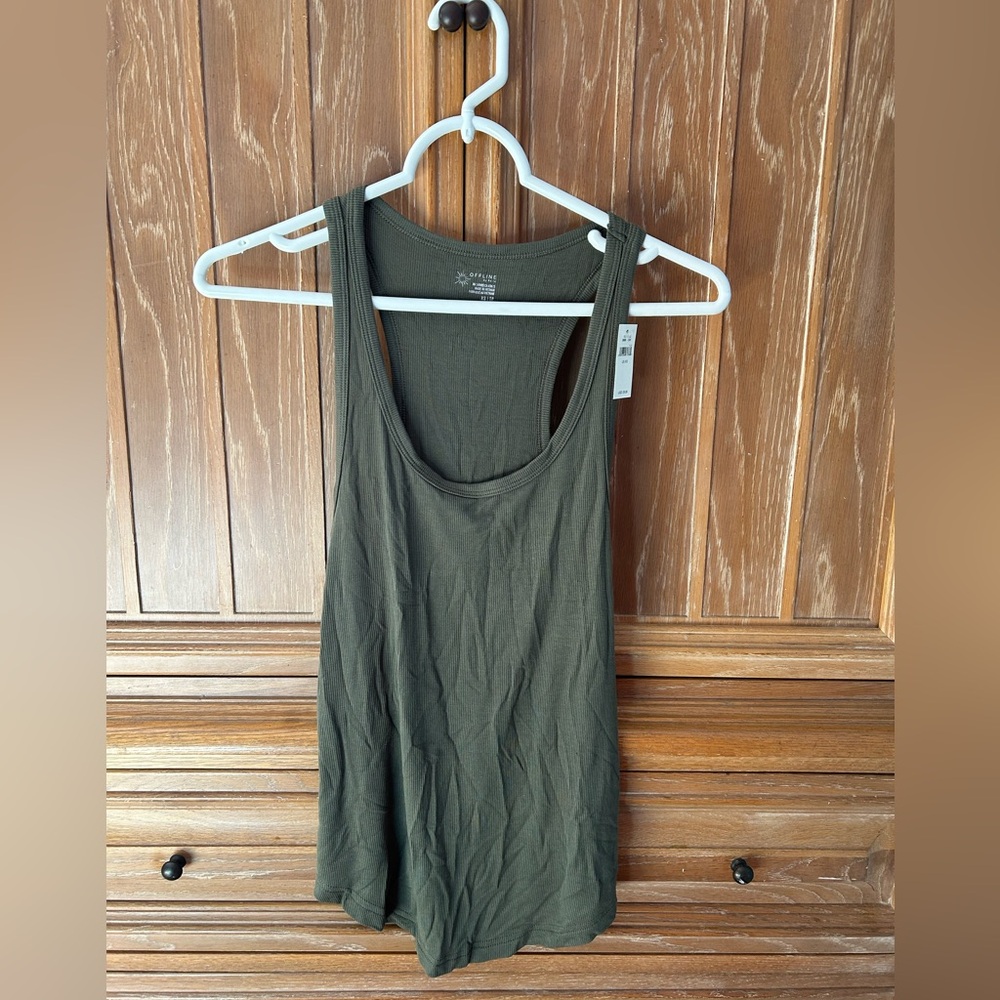 OFFLINE By Aerie ribbed flowy tank